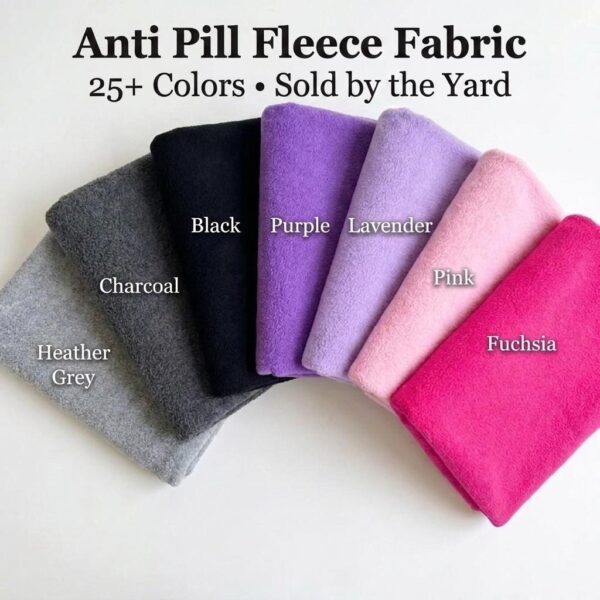 Pink Fleece Fabric by the Yard, Anti Pill Soft Polar Fleece, Plush Cozy Blanket Fabric for Sewing, Pajamas, Home Decor