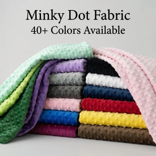 Minky Dot Fabric by Yard  Soft Plush Dimple Dot for Blankets, Pillows