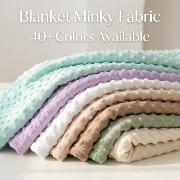Minky Dimple Dot Fabric by Yard  Soft Plush Baby Blanket Material 60" Wide