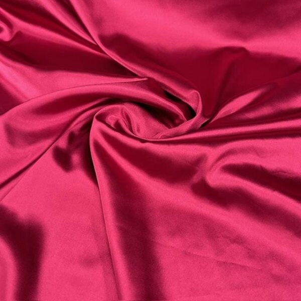 Cranberry Satin Fabric by Yard, 58" Silky Stretch Charmeuse Wedding Bridesmaid Dress Fabric, Deep Red Berry Wine Material