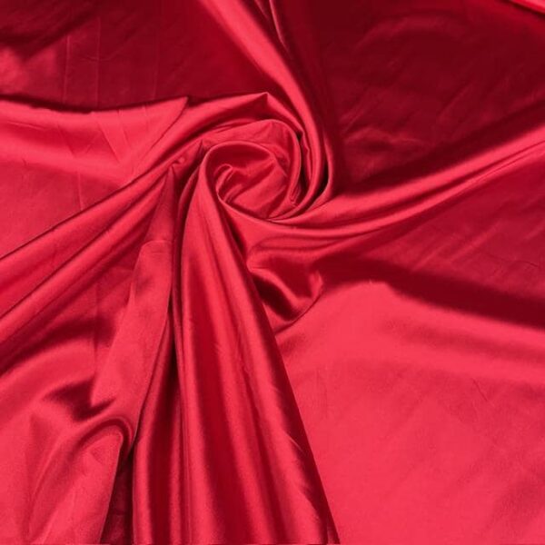 Dark Red Satin Fabric by Yard, 58" Silky Stretch Charmeuse Wedding Bridesmaid Dress Fabric, Deep Crimson Burgundy Material
