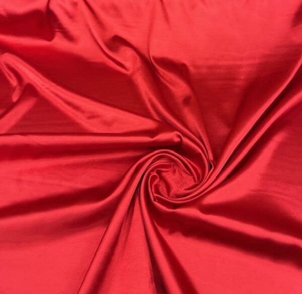Light Red Satin Fabric by Yard, 58" Silky Stretch Charmeuse Wedding Bridesmaid Dress Fabric, Coral Red Bright Material