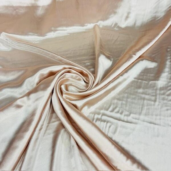 Blush Pink Satin Fabric by Yard, 58" Silky Stretch Charmeuse Wedding Bridesmaid Dress Fabric, Rose Pink Bridal Material