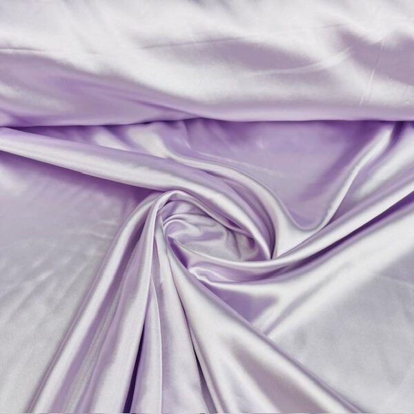 Lilac Purple Satin Fabric by Yard, 58" Silky Stretch Charmeuse Wedding Bridesmaid Dress Fabric, Lavender Mauve Material