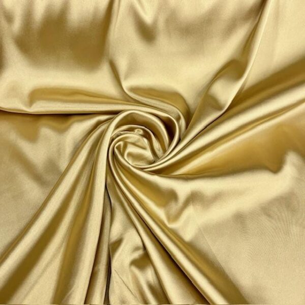 Light Yellow Satin Fabric by Yard, 58" Silky Stretch Charmeuse Wedding Bridesmaid Dress Fabric, Pale Lemon Pastel Material